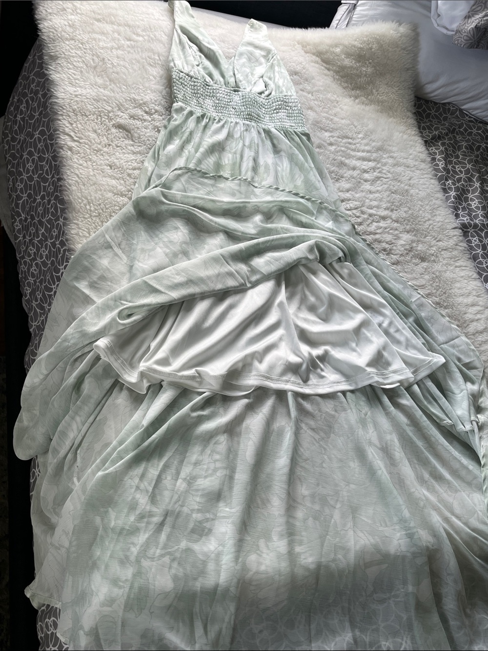 Baltic Born Sienna Light Sage Floral Maxi Dress with Smocked Waist size M NWT - Picture 16 of 17